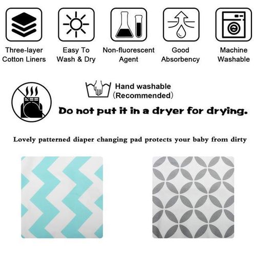 60X37cm Baby Waterproof Diaper Changing Pad Reusable Washable Newborn Travel Mat Station Home Outside Portable Changing Pad