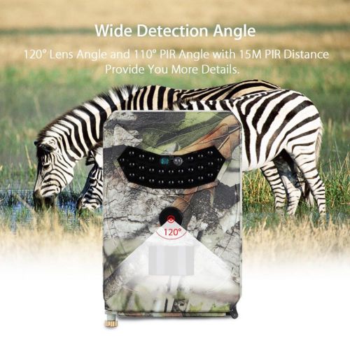 1080P HD Outdoor IR Camera Waterproof with 120°Detecting Range Motion Activated Night Vision for Animals Monitoring New NO5147