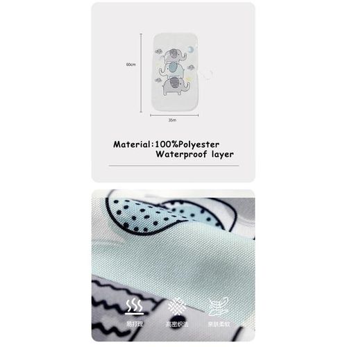 HappyFlute Washable Baby Diaper Changing Mat Soft Cotton Portable Changing Pad Waterproof Cover Mattress for Baby