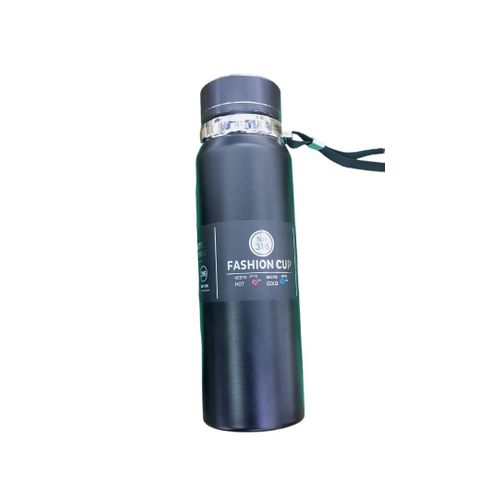 High Quality Steel Vacuum 1Litre Bottle Flask - Black