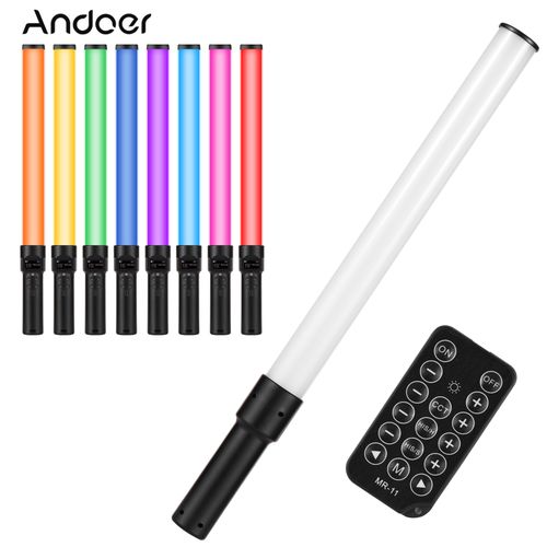 Andoer D3 Handheld RGB Light Tube LED Video Light Wand