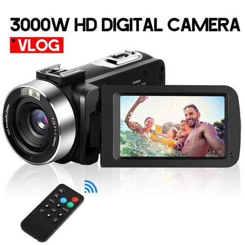 Full HD 1080P Touch Screen Video Digital Camcorder Camera Mic Set 18x Zoom 3000W Super Definition Digital Touch Screen Camera Vlog Remoe Controller Outdoor Wedding Home Handheld DV Professional Night Shot Vision only microphone