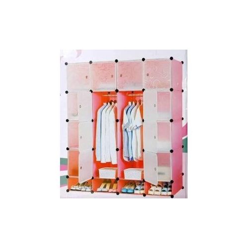 Diy And More Elegant Plastic Wardrobe Not Assembled - Pink