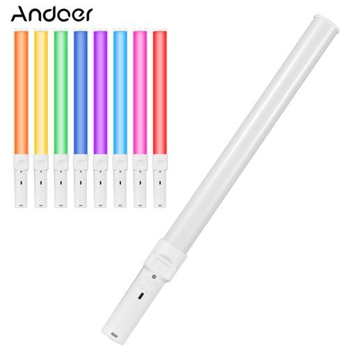 Andoer D2 Handheld RGB Light Tube LED Video Light Wand