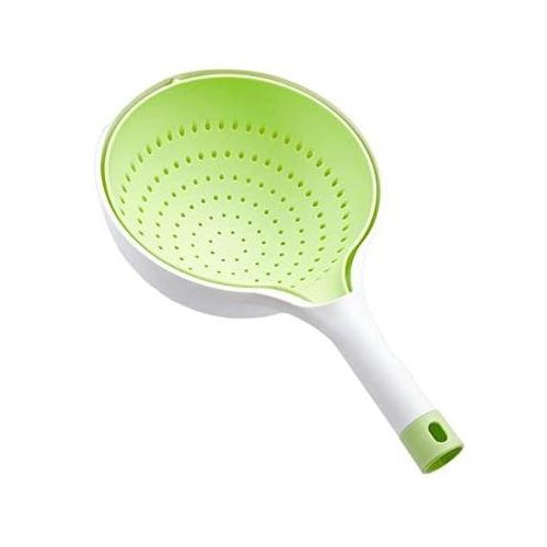 Double Layer Strainer Colander Drain Basket Bowl Kitchen Tool Fast Draining Tools Vegetables Washing Basket for Meat Grapes Home BBQ (White, Green, Blue,Pink)