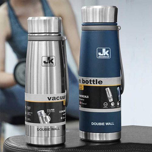 JK 750ml Insulated Vacuum Thermo Bottle Leakproof Stainless Water Flask For Coffee Hot And Cold Drink - Multicolor