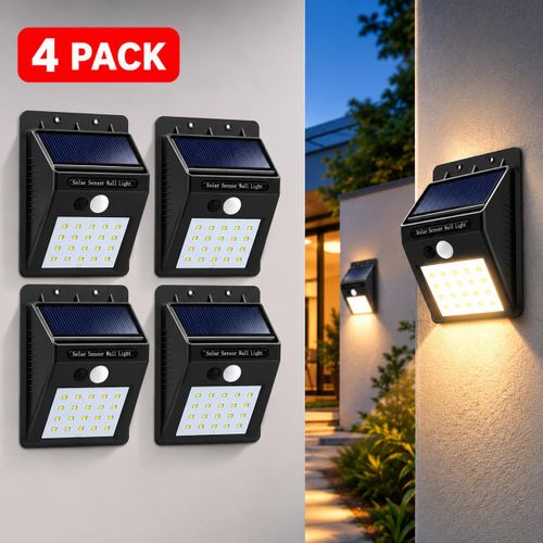 Mythco 4pcs Waterproof Solar Outdoor LED Light