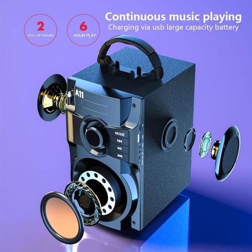 Super Bass Bluetooth Speakers Portable Column High Power 3d Stereo Subwoofer Music Center Support Aux Tf Fm Radio Hifi Boombox