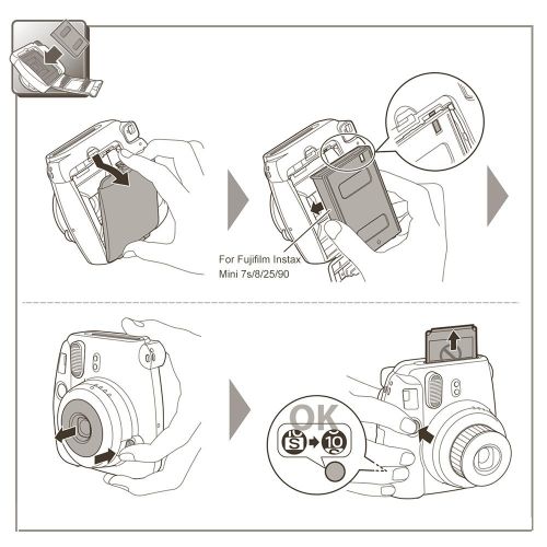 Fujifilm Instax Mini 20 Sheets White Film Photo Paper Snapshot Album Instant Print for Fujifilm Instax Mini 7s/8/25/70/90/9/11 NO5119