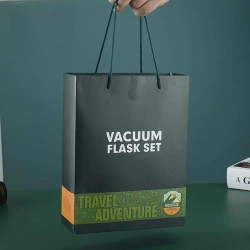 680ml Gift Box Set Flask with 2 Cup Double-Layer Stainless Steel Vacuum Thermos Coffee Tumbler Travel Mug Water Tea Infuser Taza- Multicolor