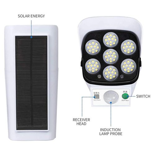 Mythco IP65 77 LED Camera Shaped Solar Light Motion Sensor Wall Lamp