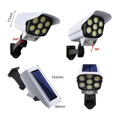 Mythco IP65 77 LED Camera Shaped Solar Light Motion Sensor Wall Lamp