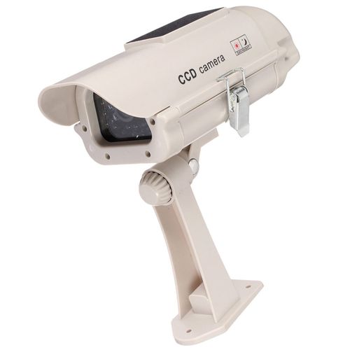 Solar Powered Dummy Security CCTV Simulation LED Light Camera
