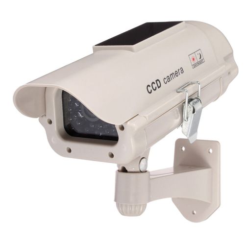 Solar Powered Dummy Security CCTV Simulation LED Light Camera