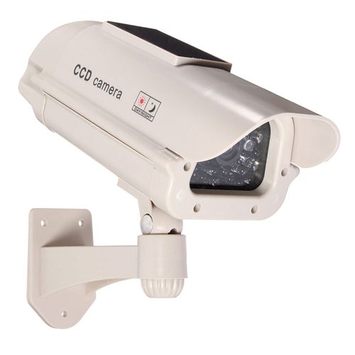 Solar Powered Dummy Security CCTV Simulation LED Light Camera