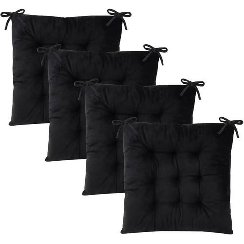 Seat Cushions 40x40cm (set Of 4) - Black