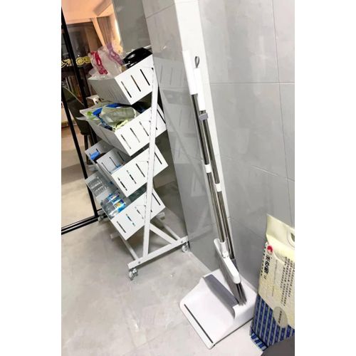 Kitchen Fruit Vegetable Storage Stackable Metal Wire Basket Stand 4 Tier Rolling Cart with 4 Detachable Cube Pantry Organizer Rack with Detachable Bin Metal Rack Stand for Organizing Utility Cart with Wheels- Multicolor