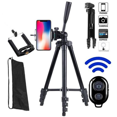 Portable universal retractable selfie stand cell phone holder