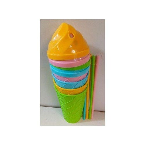 12pcs Multi-coloured Plastic Glass
