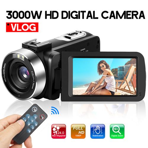 3000W 4K HD Digital LCD Video Camera 3 Inch 18X Zoom Vlog Remoe Controller TFT Handheld DV Camera