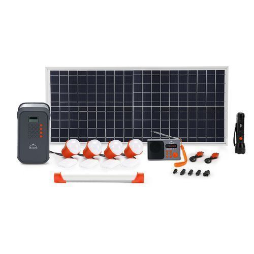 d.light X2000 Solar Home System- Lighting, Radio, Mobile Charging- Orange/Dark Grey Colour
