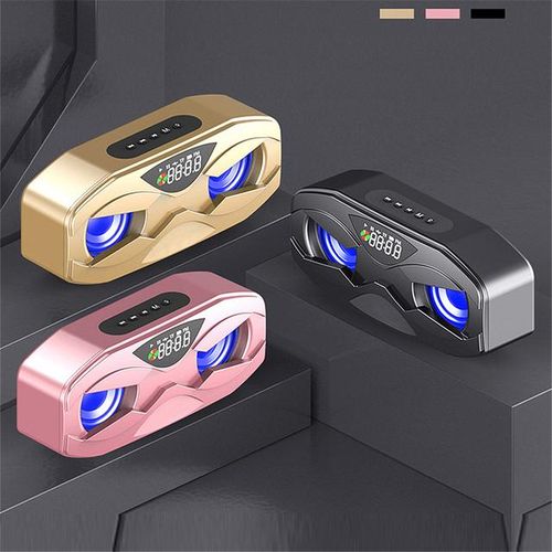 M5 Cool Robot Design Bluetooth Speaker Led Rhythm Flash Wireless Loudspeaker Fm Radio Alarm Clock Tf Card Support Subwoofer