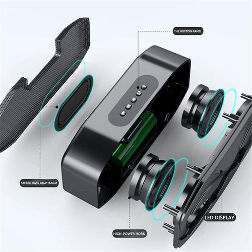 M5 Cool Robot Design Bluetooth Speaker Led Rhythm Flash Wireless Loudspeaker Fm Radio Alarm Clock Tf Card Support Subwoofer