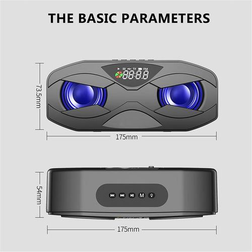 M5 Cool Robot Design Bluetooth Speaker Led Rhythm Flash Wireless Loudspeaker Fm Radio Alarm Clock Tf Card Support Subwoofer