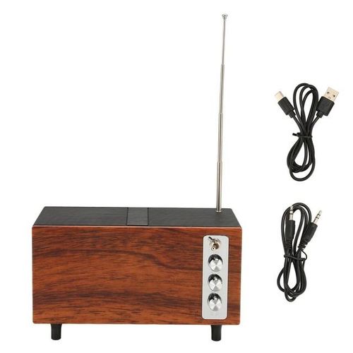 Retro Bluetooth Speaker Hifi Stereo Usb Rechargeable Support U Disk Memory Card Portable Wireless Fm Radio Speaker