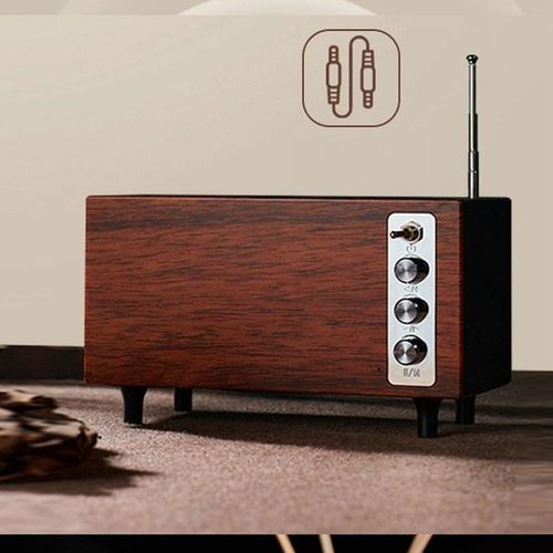 Retro Bluetooth Speaker Hifi Stereo Usb Rechargeable Support U Disk Memory Card Portable Wireless Fm Radio Speaker