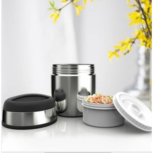 Vacuum Insulated Food Flask-Silver