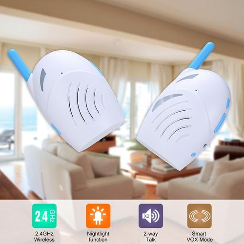 Portable 2.4GHz Wireless Digital Audio Baby 2Way Talk Crystal Clear Baby Cry Voice Alarm Sensitive Transmission