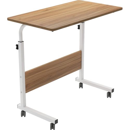 Rolling Desk Laptop Desk & Stand Bed Desk Writing Small Table Lifting Table Mobile Bedside Table Table Portable Side Table Laptop Cart - Brown