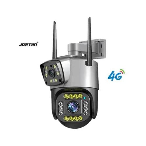 Outdoor 4mp Dual lens Wireless CCTV camera security surveillance systems connected to mobile phone 4g SIM card PTZ camera