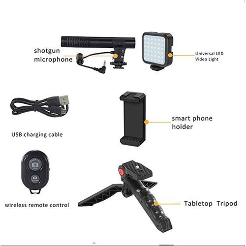 Mobile Phone And Camera Video Kit, Black