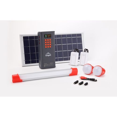 d.light D100 Solar Home System- Lighting & Mobile Charging- Orange & Dark Grey