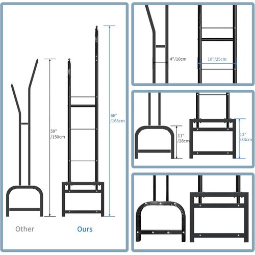 Garment Rack,Double Rods Portable Clothes Rack for Hanging clothes, Space Saving Clothing Rack, Heavy Duty Freestanding Hanger with Bottom Shelves and 4 Hooks for Bedroom, 46 inch, Black