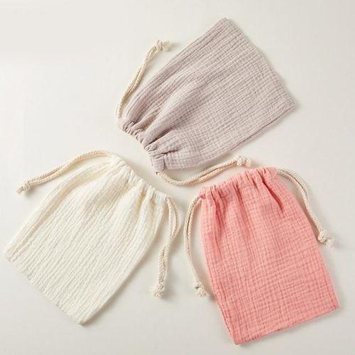 Cotton Diaper Storage Bag Fabric Gauze Baby Bags String Diaper Stackers Caddy Organizer Nappy Pouch Baby Essentials Diaper