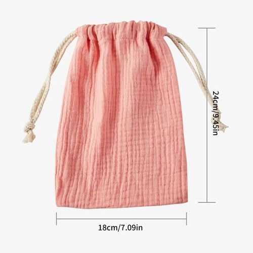 Cotton Diaper Storage Bag Fabric Gauze Baby Bags String Diaper Stackers Caddy Organizer Nappy Pouch Baby Essentials Diaper