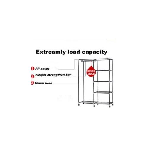 Double Column Portable Steel Wardrobe-Maroon