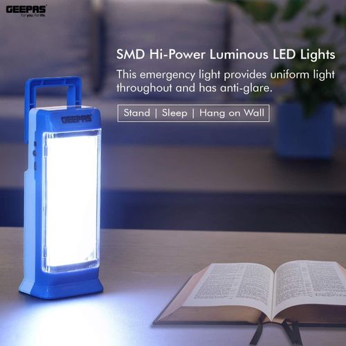 Geepas Rechargeable LED Emergency Lantern - Multicolor