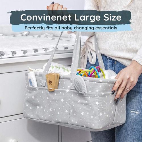Baby Storage Nursery Organizer Basket Infant Diaper Bag with Handle Caddy Changing Nappy Kids Storage Carrier Without Bottle