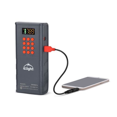 d.light D150 Solar Home System- Lighting, Mobile Charging, Radio, Torchlight- Orange And Grey