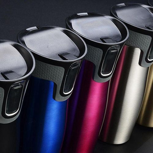 Travel Mug, Insulated Coffee Cup with Leakproof Lid,Vacuum Insulation Stainless Steel Reusable for Hot Cold Coffee, Water and Tea, Thermal Mug with Non-Slip