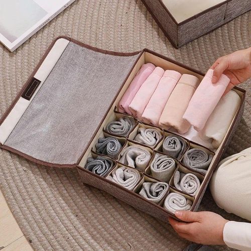 Underwear Drawer Organizer Multifunctional Underwear Storage Box, Household Storage In Different Formats, Washable, Foldable, Withdrawable Wardrobe Storage And Organizing Box Sock and Underwear Drawer
