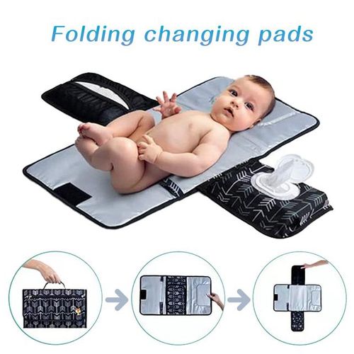 Baby Portable Diaper Changing Pad Smart Wipes Pocket Lightweight Multifunctional Foldable Waterproof Travel Diaper Set