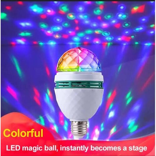 Led crystal color magic rotating bulb.