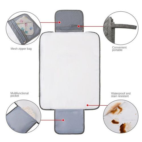 Portable Multifunction Foldable Waterproof Changing Pad Newborn Baby Diaper Changing Mat Changing Pads Infant Bedding