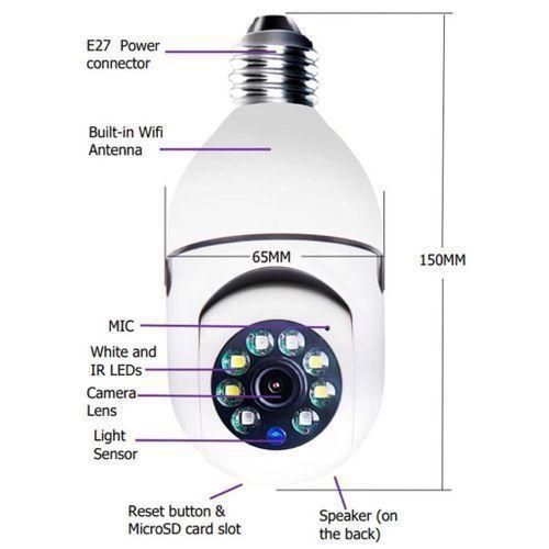 Wi-fi Surveillance Camera Smart Security Camera HD 1080p CCTV - White