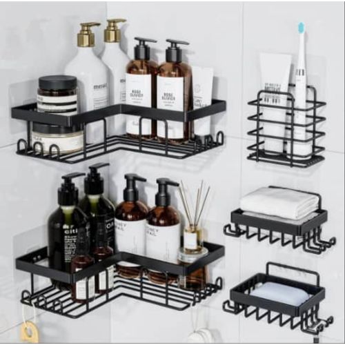 5pc Corner Cady Shower Organizer Racks